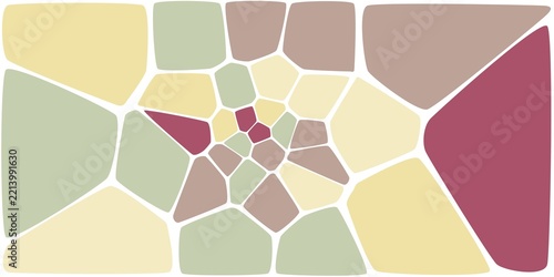 Abstract Voronoi Pattern Illustration