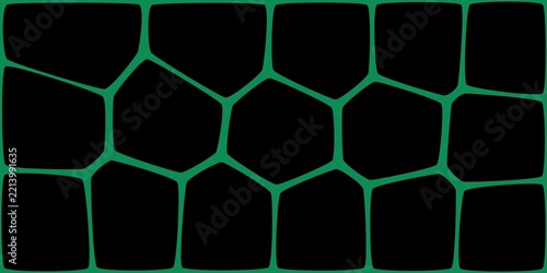 Green and Black Geometric Voronoi Pattern