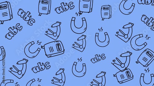 Knowledge education science video animation pattern seamless
