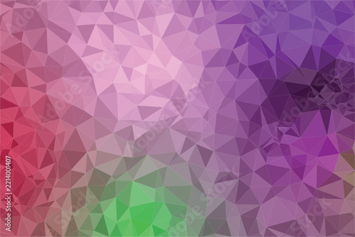Abstract low poly background with pink purple geometric triangles, colorful polygonal mesh wallpaper for graphic design