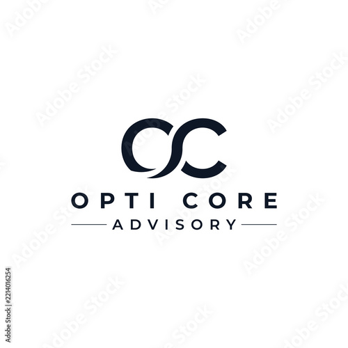 A modern, abstract logo for Fractional IT Advisory featuring interlocking, curved, navy-blue elements forming an infinity-style mark. The design is clean and minimalist.