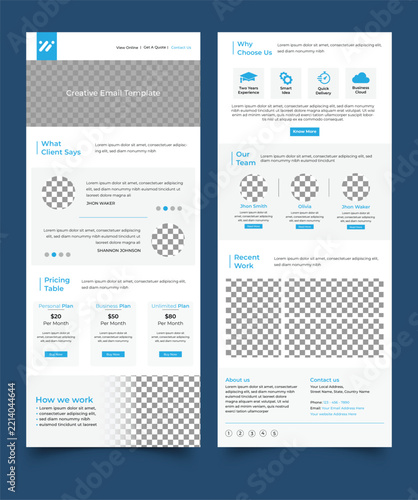 Email newsletter design