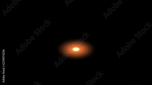 Abstract Candlelight Flicker Bokeh Motion with Warm Glowing Orange Halo on Black Background