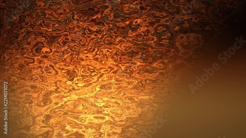 Abstract Liquid Gold Motion Background with Glowing Molten Waves