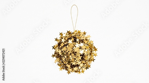 Gold star shaped ornament ball for christmas tree decoration with christmas deco