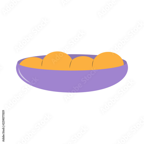 Ramadan Food Element in a Flat Cartoon Design. Vector Illustration