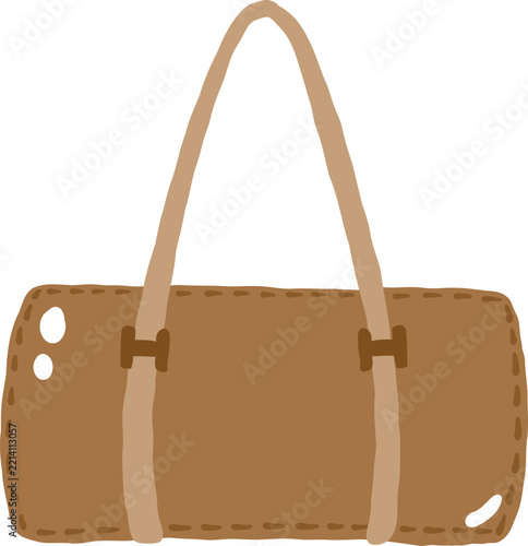 cute hand drawn classic leather handbag outfits fashion vector illustration