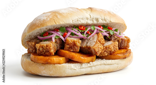 Peruvian Pan con Chicharron