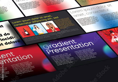 Gradient Presentation Template Mockup