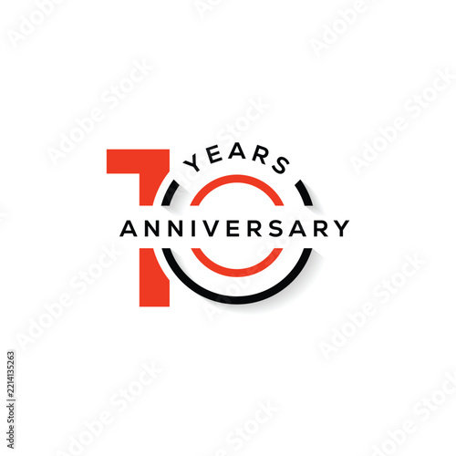70 years anniversary celebration logo design