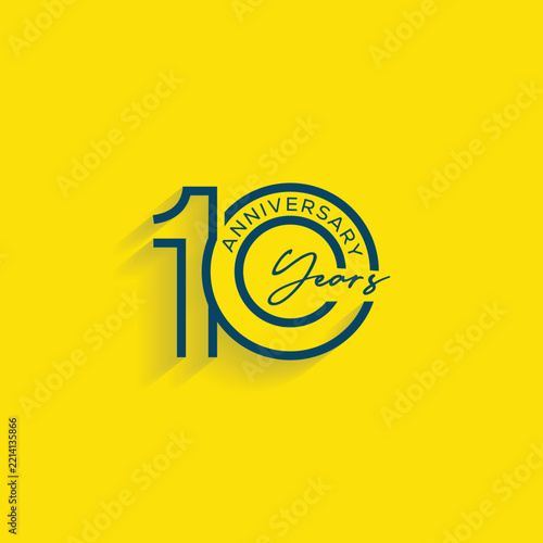 10 years anniversary celebration logo emblem