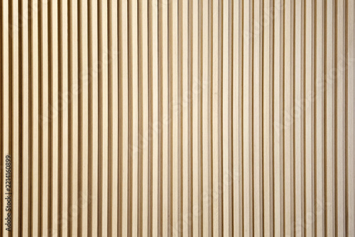 Modern Light Wooden Slat Wall Panel Texture and Background.