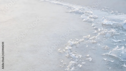 Winter Snow Texture Background with Soft Frosted Light