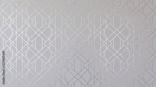 Silver Metallic Geometric Lattice Wallpaper Texture