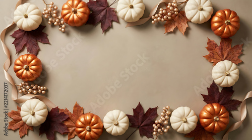 autumn frame with leaves