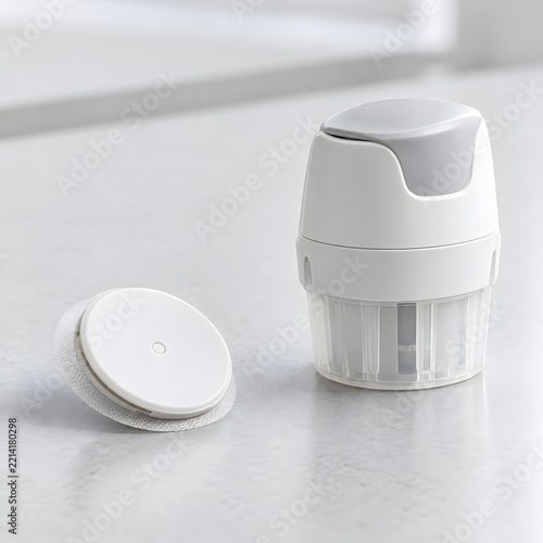 Continuous Glucose Monitor Sensor and Applicator on Clinic Table