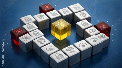 Innovative idea stands out from security threats and data protection challenges in a digital network