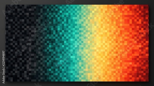 Abstract gradient background transitioning from dark blue to vibrant orange hues