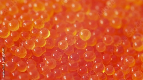 Red caviar closeup macro view. Background. Delicacy product of the highest quality, 4k