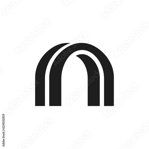 Modern Abstract Rainbow Arch Logo Design
