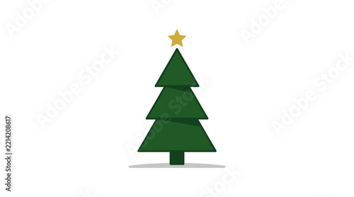 Minimalist Christmas Tree Vector Illustration