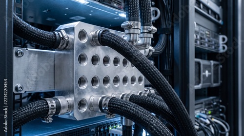 Liquid cooling system manifold, coolant distribution unit (CDU), server rack thermal management, data center liquid cooling infrastructure and heat exchanger.