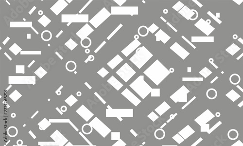 Geometric abstract pattern with negative space for modern graphic design