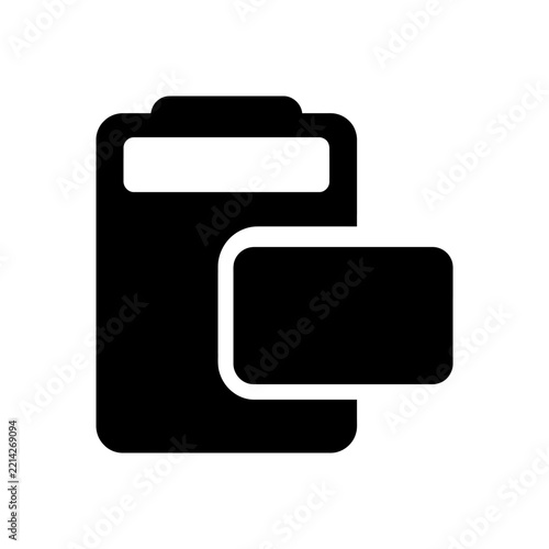 Obraz na plátně Thumbnail preview vector icon representing media gallery, isolated on a white ba