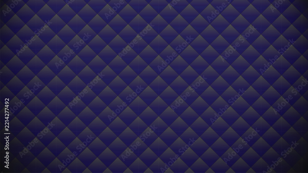 Fototapeta premium Dark blue quilted leather texture background with a sophisticated diamond pattern for luxury designs