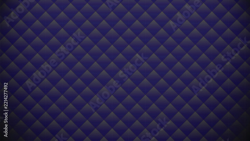Dark blue quilted leather texture background with a sophisticated diamond pattern for luxury designs