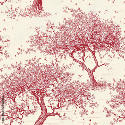 Cherry Blossom Toile