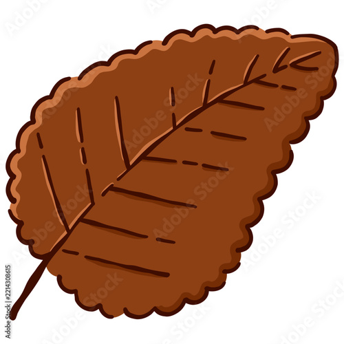 Brown Autumn Leaf Illustration