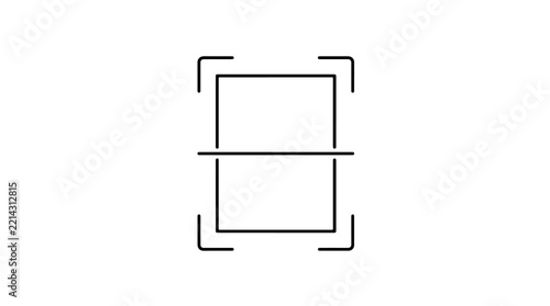 Fotografie Scanner frame box icon with alignment lines for optical camera detection