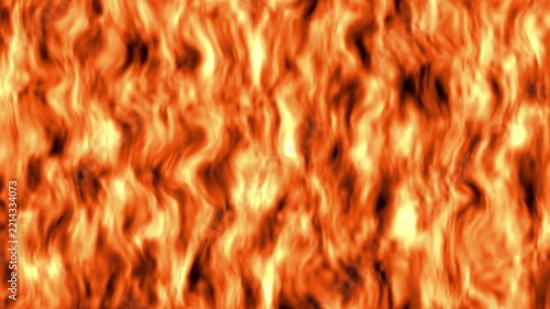 画面全体を満たして上昇する濃密な橙色の炎テクスチャ素材