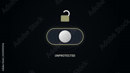 Interactive VPN Switch Activating Secure Connection Motion Graphic