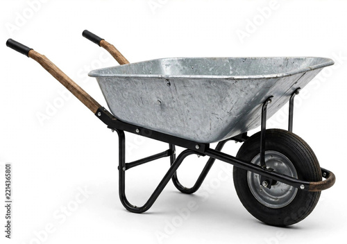 wheelbarrow on a white background