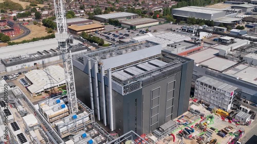 Aerial View of a Data Center Under Construction