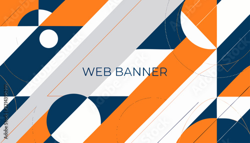 Contemporary Colorful Wallpaper With Bold Shapes Lines And Abstract Geometric Elements