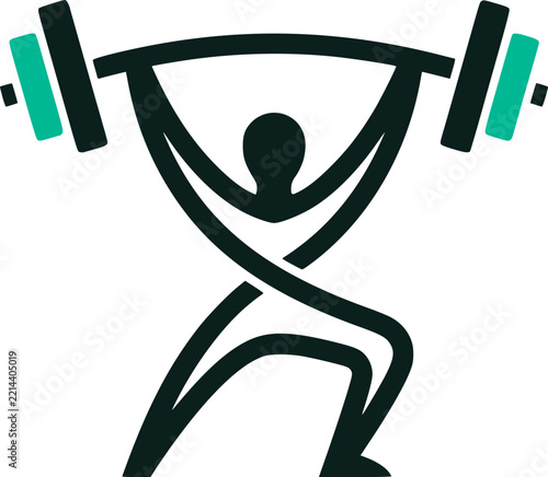 Weightlifting and Fitness Gym Logo Concept