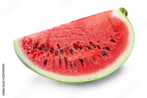 cut of watermelon isolated on white background. clipping path