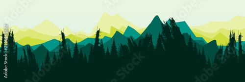 Clean presentation slide background with calm overgrown wasteland and bright sky