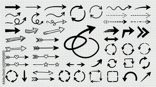 Collection of Various Black Arrow Icons and Symbols for Design.