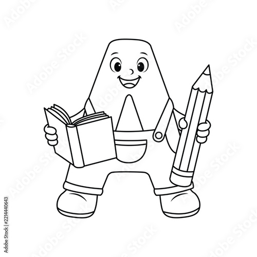cartoon letter A character 