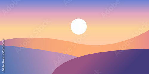 Sunset vector illustration
