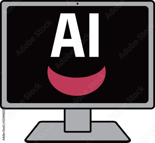 怪しいAIにハッキングされるパソコンのイメージ