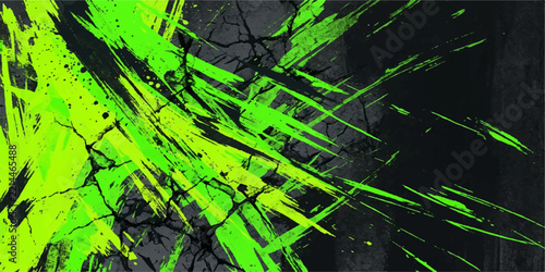 Abstract dark background featuring dynamic neon green paint brush strokes grunge background paint splash abstract art dark texture paint streaks abstract