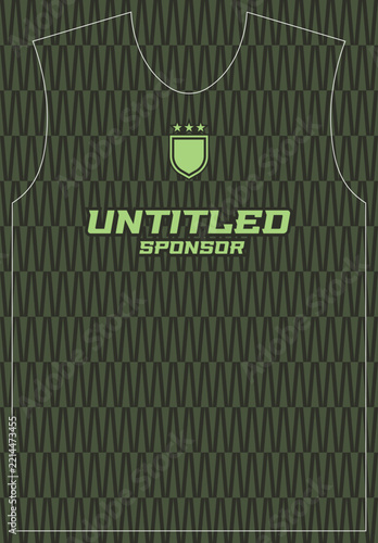 Dark Olive Green Geometric Triangle Sport Jersey Pattern Vector Design Template for Football Sublimation