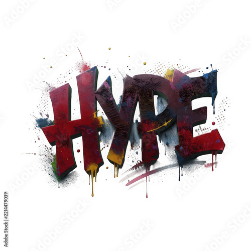 Bold stylized word hope with splatter paint effect