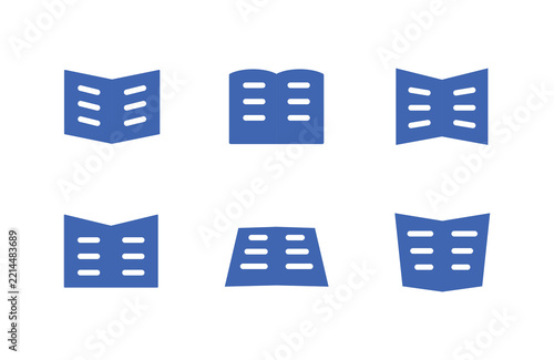 Book icons set editable stroke chooses open book icon E-book, online library Hands hold book. Reading and hobbies. Self-education and study. Sheets with paper pages. giving the book icon