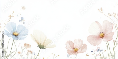 Pastel Watercolor Floral Background